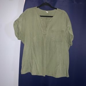 Old Navy Green Short Sleeve Shirt Size Large